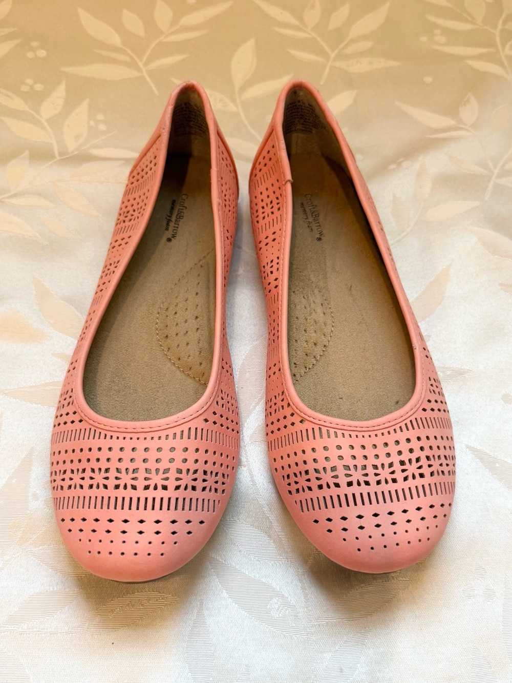NWOT croft & barrow Pink Perforated Ballet Flats